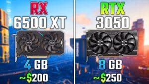 0303 rtx 3050 vs rx 6500 xt 7