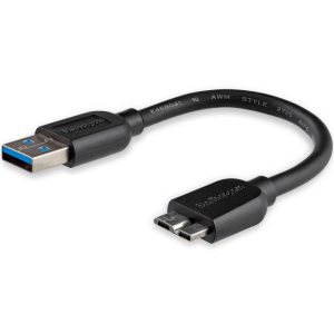 1146 startech 15cm 6in slim usb 3 0 micro b cable