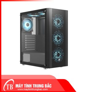 VỎ CASE VITRA SAPHIRA NX16 BLACK E-ATX 3FRGB (KÈM 3 FAN RGB)